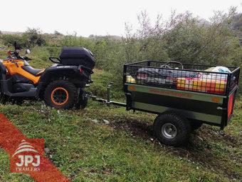 Przyczepa ATV Ogrodnik za roboczym quadem